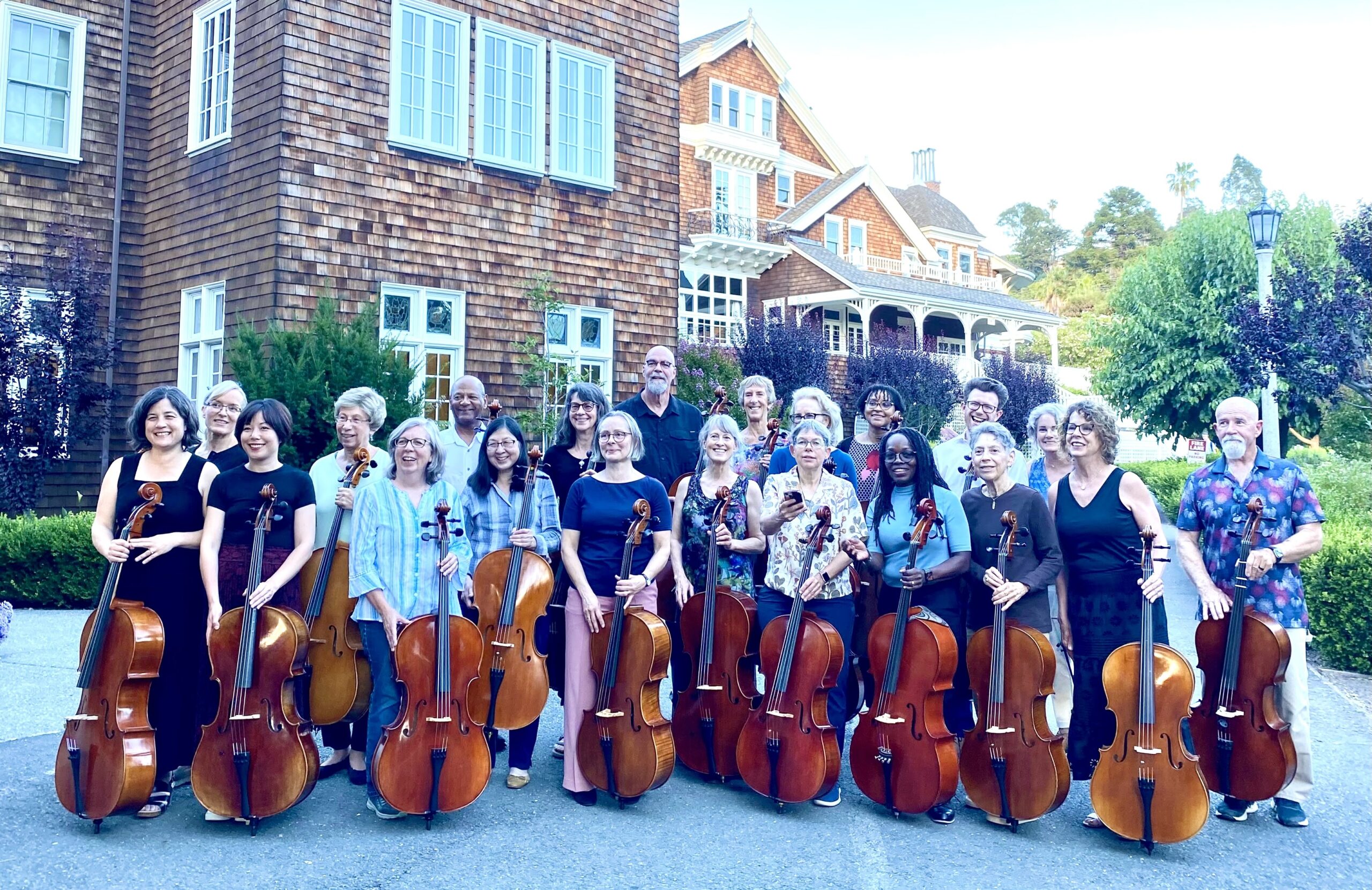 Cello Discovery Summer adult cello camp group photo